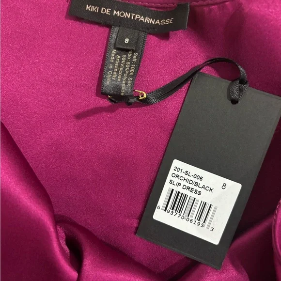 Kiki de Montparnasse Burgundy Lace Trim dress